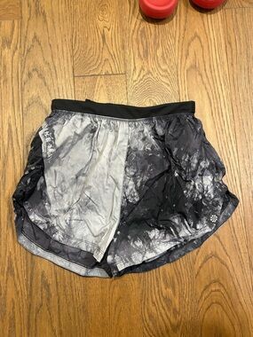 Nike Black & Gray Tie-Dye Running Shorts